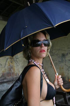 swiming in the rain